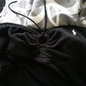 Ralph Lauren terry dress black swim coverup Large